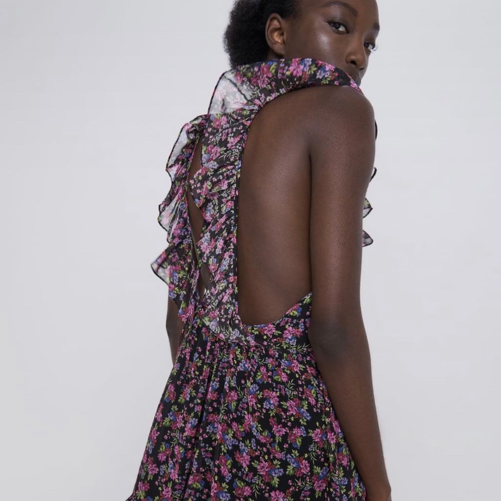 ZARA Floral Printed Dress